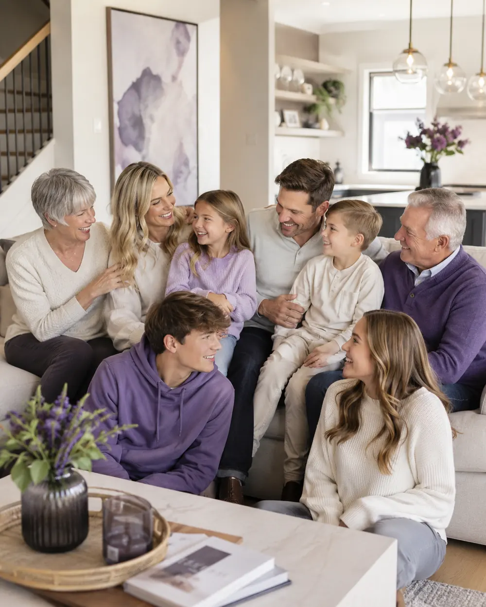 Famille heureuse accompagnée par Mollen Assurance